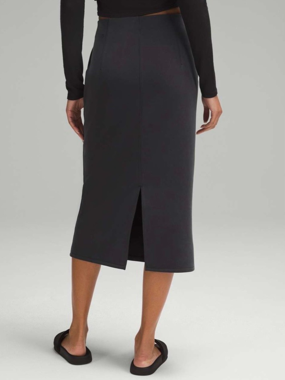 lululemon athletica Charcoal Gray Midi Pencil Skirt - Picture 3 of 3